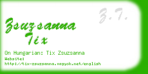 zsuzsanna tix business card